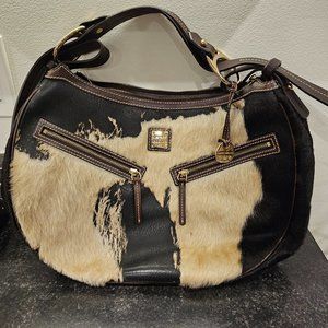 Dooney and Burke Large Circle Hobo, Cowhide leather purse!